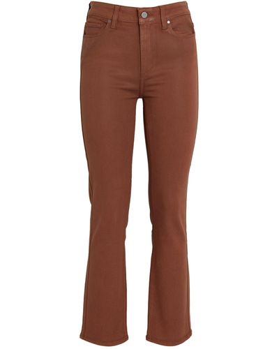 PAIGE Coated Cindy Skinny Jeans - Brown