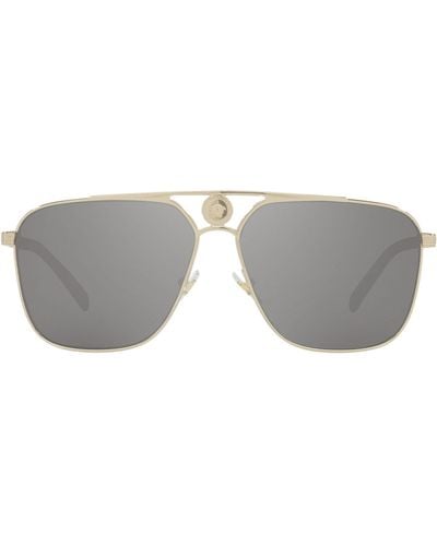 Versace Medusa Pilot Sunglasses - Gray