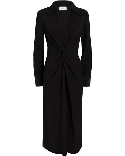 St. John Long-sleeve Midi Dress - Black