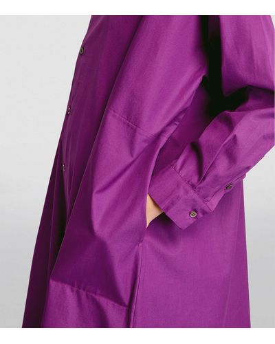 Eskandar A-line Shirt Dress - Purple