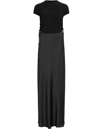 AllSaints Hayes 2-in-1 Maxi Dress - Black