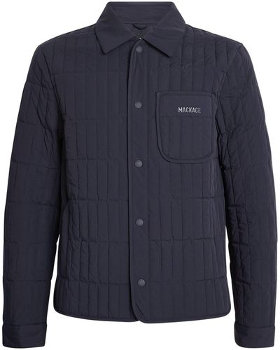 Mackage Quilted Overshirt Jacket - Blue