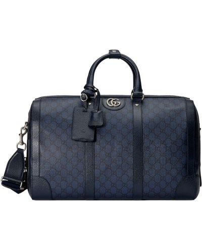 Gucci Medium GG Supreme Ophidia Duffle Bag - Blue