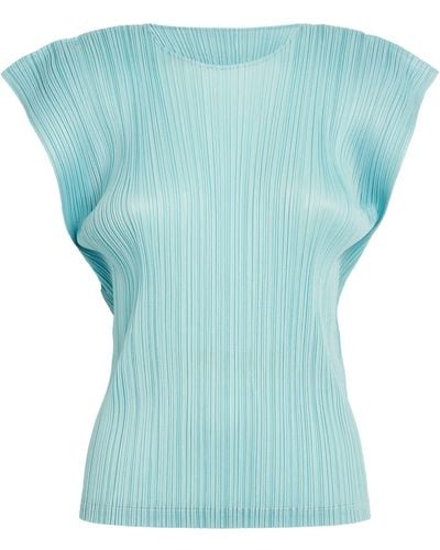 Pleats Please Issey Miyake Monthly Colours March Top - Blue