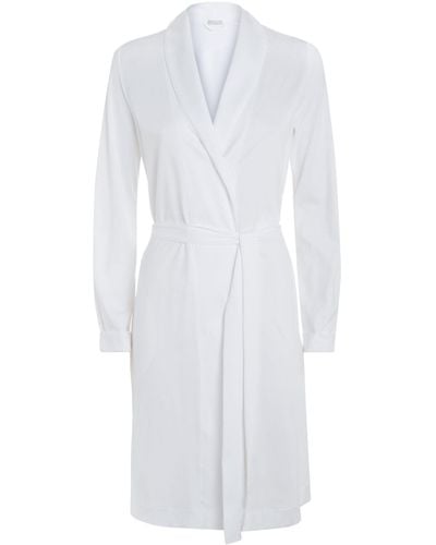 Hanro Short Cotton Robe - White