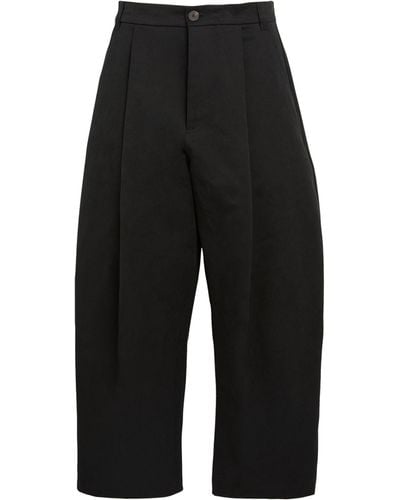 Studio Nicholson Cotton Tailored Pants - Black
