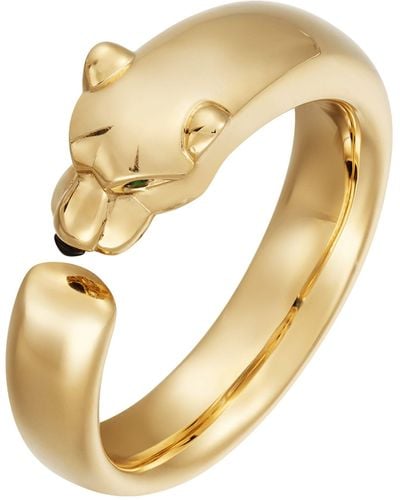 Cartier Yellow Gold, Tsavorite Garnet And Onyx Panthère De Ring - Metallic