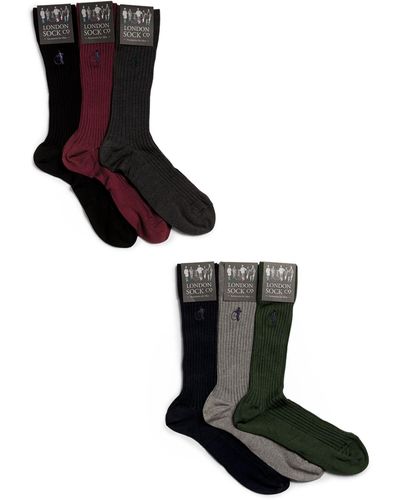 London Sock Company Simply Sartorial Socks (pack Of 6) - Multicolor