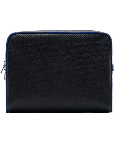 Burberry Leather Heritage Ekd Pouch - Black