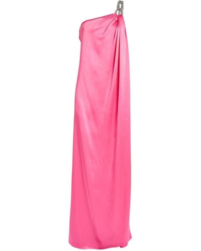Stella McCartney Satin Embellished Falabella Gown - Pink
