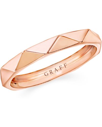 Graff Rose Gold Laurence Signature Band (3.2mm) - Pink