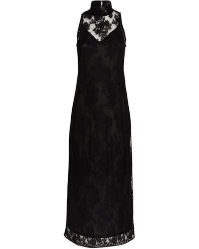 MAX&Co. Lace-detail Jersey Maxi Dress - Black
