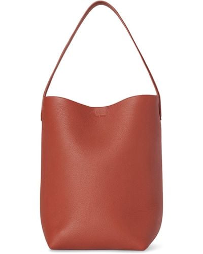 The Row Small Leather N/s Park Tote Bag - Red