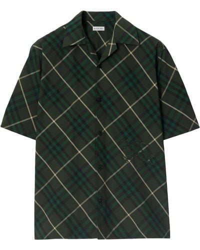 Burberry Check Short-sleeve Shirt - Green