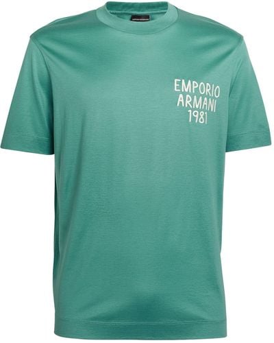 Emporio Armani Embroidered 1981 T-shirt - Green