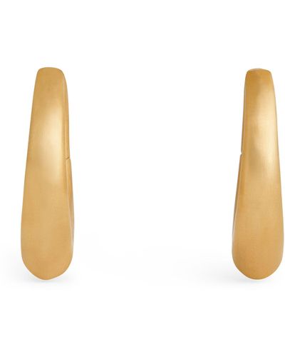 Nada Ghazal Yellow Gold Doors Of Opportunity Large Hoop Earrings - White