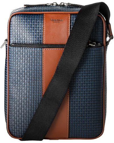 Serapian North South Messenger Bag - Blue