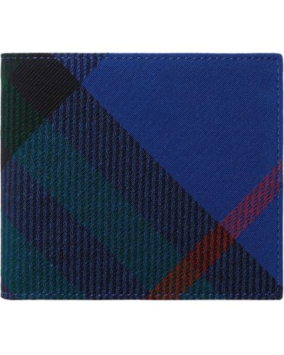 Burberry Check Bifold Wallet - Blue