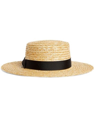 Lack of Color Straw Spencer Boater Hat - Natural