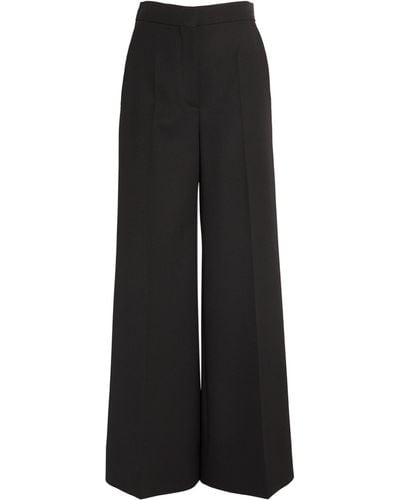 Stella McCartney Wool Wide-leg Trousers - Black