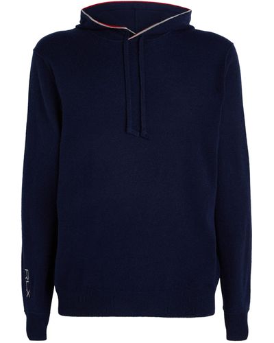 RLX Ralph Lauren Cashmere Hooded Sweater - Blue