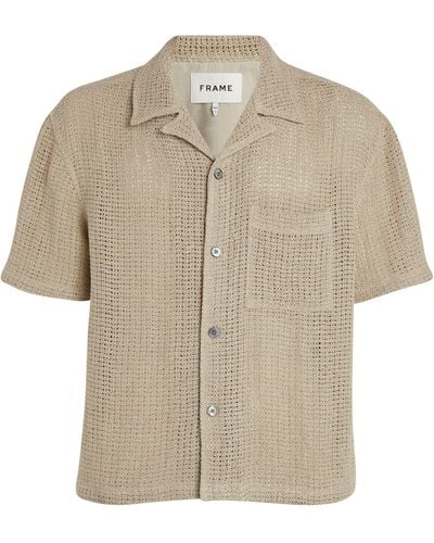 FRAME Linen Open-weave Shirt - Natural