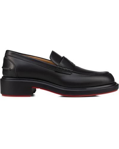 Christian Louboutin Leather Urbino Loafers - Black