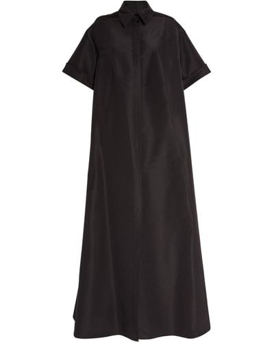 Carolina Herrera Short Sleeve Maxi Dress - Black
