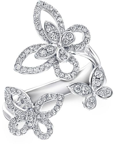 Graff White Gold And Diamond Butterfly Ring (one Size)