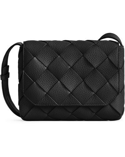 Bottega Veneta Small Leather Diago Cross-body Bag - Black