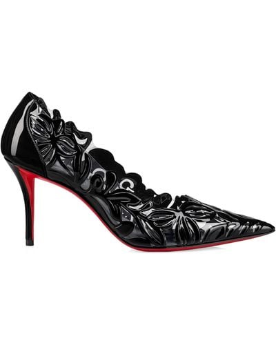 Christian Louboutin Apostropha Petunia Pvc Court Shoes 80 - Black
