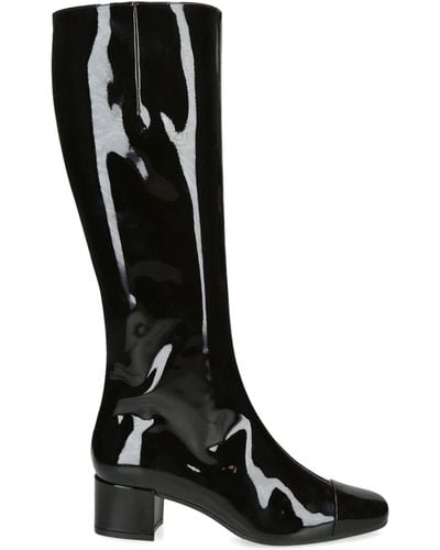 CAREL PARIS Leather Malaga Knee-high Boots 40 - Black