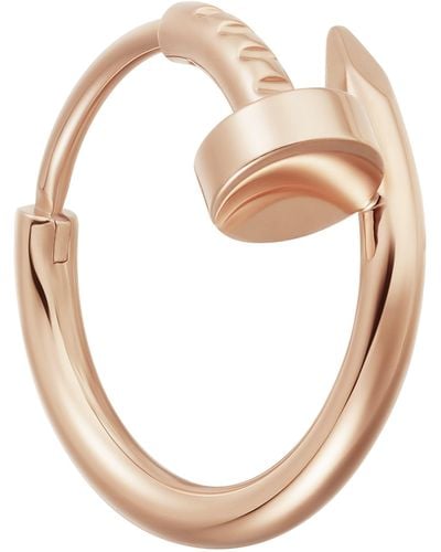 Cartier Rose Gold Juste Un Clou Single Hoop Earring - White
