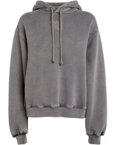 Alexander Wang Terry Cotton Essential Hoodie - Gray