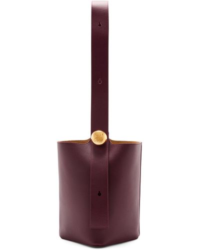 Loewe Medium Pebble-calfskin Bucket Bag - Purple