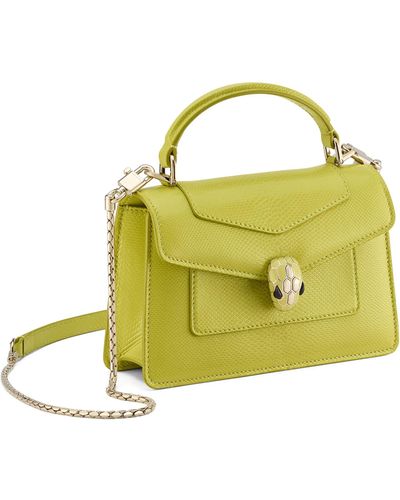 BVLGARI Karung Leather Serpenti Shoulder Bag - Yellow