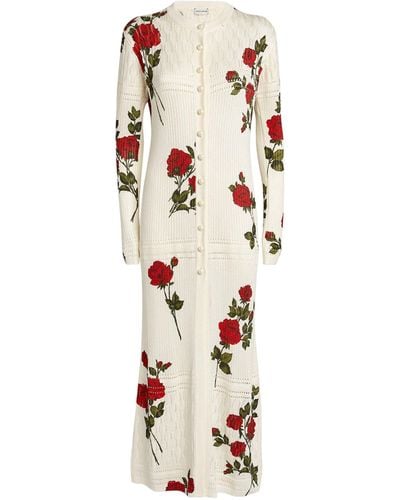 Magda Butrym Floral Button-up Maxi Dress - White