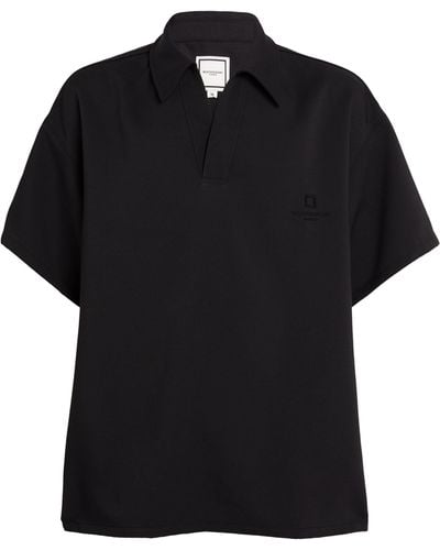 WOOYOUNGMI Embroidered Logo Polo Shirt - Black