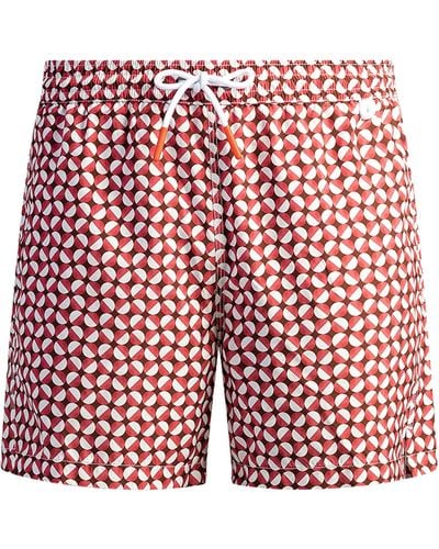 Isaia All-over Print Swim Shorts - Red