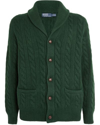Polo Ralph Lauren Wool-cashmere Shawl-collar Cardigan - Green