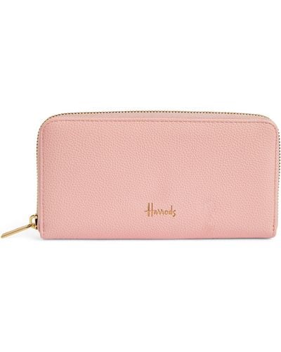 Harrods Oxford Zip-around Wallet - Pink