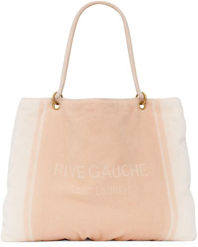 Saint Laurent Rive Gauche Towel Cabas Tote Bag - Natural