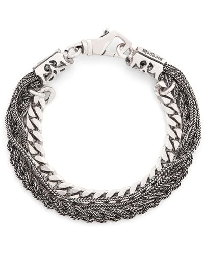 Emanuele Bicocchi Sterling Silver Multi-chain Bracelet - Metallic