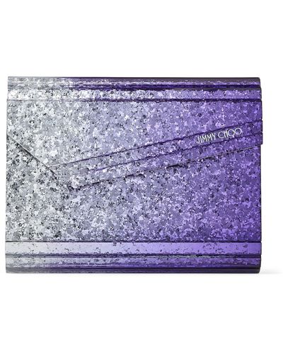 Jimmy Choo Glitter Candy Clutch Bag - Purple