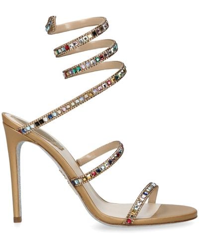 Rene Caovilla Gem-embellished Cleo Sandals 105 - Metallic