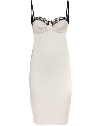 Kiki de Montparnasse Silk-lace Inset Dress - White