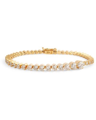 Sophie Bille Brahe Exclusive Yellow Gold And Diamond Coeur De Tennis Bracelet - Natural