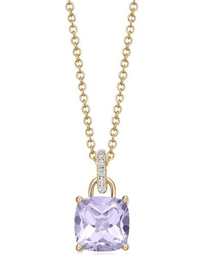 Kiki McDonough Yellow Gold, Diamond And Lavender Amethyst Kiki Classics Necklace - Metallic
