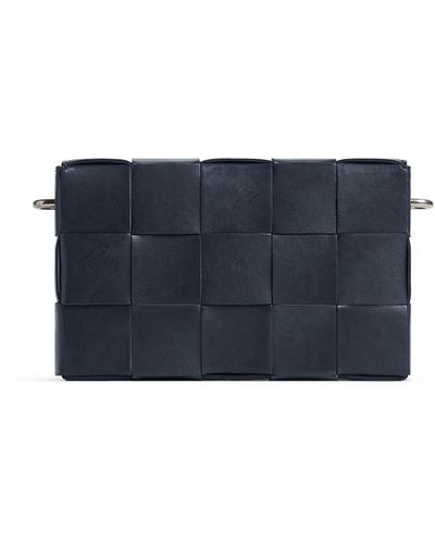 Bottega Veneta Leather Cassette Cross-body Bag - Blue