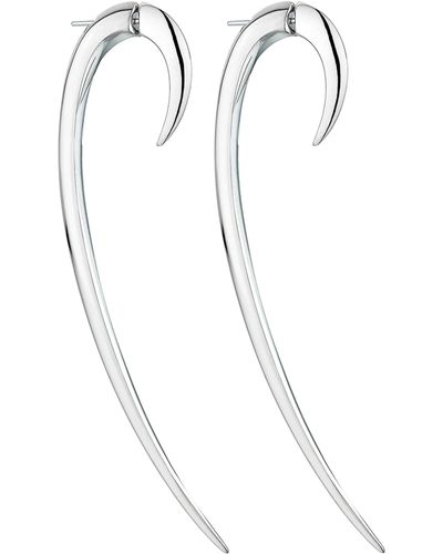 Shaun Leane Sterling Silver Hook Earrings (size 3) - White